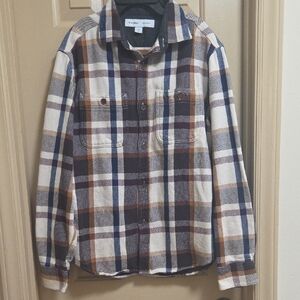 Old Navy Checkered Shirt - Navy, Brown, White